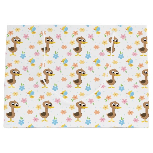 すごいシンプル | 5リトルアヒル少年の赤ちゃんシャワー ラージペーパーバッグ (正面)