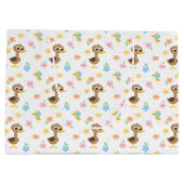 すごいシンプル | 5リトルアヒル少年の赤ちゃんシャワー ラージペーパーバッグ (裏面)