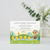 すごいシンプル | 5リトルアヒル赤ちゃんシャワー ポストカード (スタンド正面)