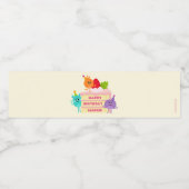 すごいシンプル | Numsブンブンいう音お誕生日ケーキ ペットボトルラベル (シングルラベル)