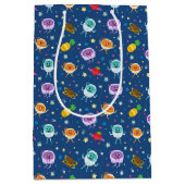 すごいシンプル | Numsブンブンいう音宇宙誕生日 ミディアムペーパーバッグ (正面)