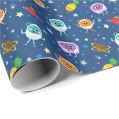 すごいシンプル | Numsブンブンいう音宇宙誕生日 ラッピングペーパー (ロールコーナー)