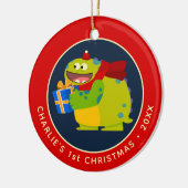 すごいシンプルSongsヒューゴライムントンホリデイ セラミックオーナメント (左)