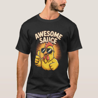 すごいソースの雄鶏が鳴くニワトリお父さんチ Tシャツ