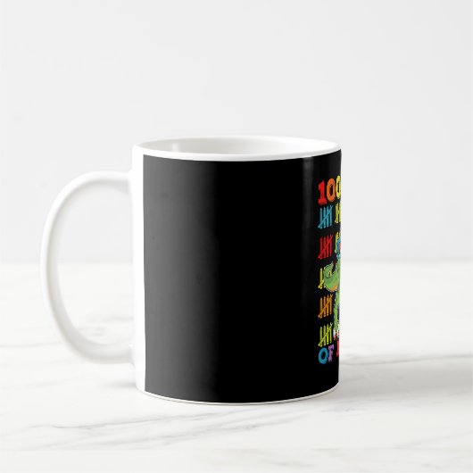 すごいティラノサウルス 100日目の学校 コーヒーマグカップ (左)