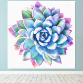 すごいトレンディーの超大型の多肉性ウォールアート キャンバスプリント (インサイチュ (ウッドフロア))