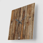 すごいトレンディー木時計 スクエア壁時計 (傾斜)