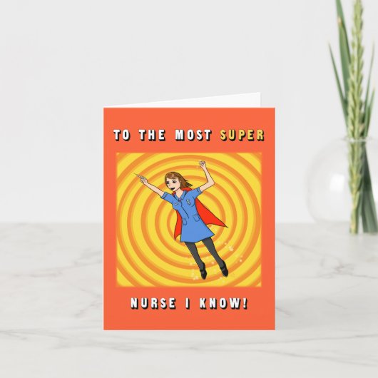 すごいナースお礼/誕生日カード サンキューカード (正面)