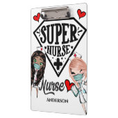 すごいナーススーパーヒーローDIYネームレタリング クリップボード (左)