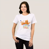 「すごいネコ度 Tee」 トライブレンドTシャツ (正面全面)