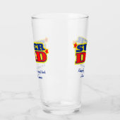 すごいパパカスタムメッセージ赤い黄色のグラフィック タンブラーグラス (左)