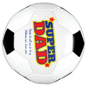 すごいパパカスタムメッセージ赤い黄色のボール サッカーボール (回転)