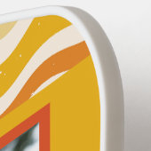 すごいパパカスタム写真（レトロな波） ピックルボールラケット (左詳細)