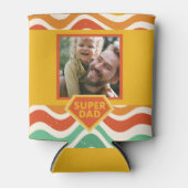 すごいパパカスタム写真(レトロな波) 缶クーラー (正面)