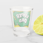 すごいパパカラフル漫画ポップ・アートのー ショットグラス (裏面)