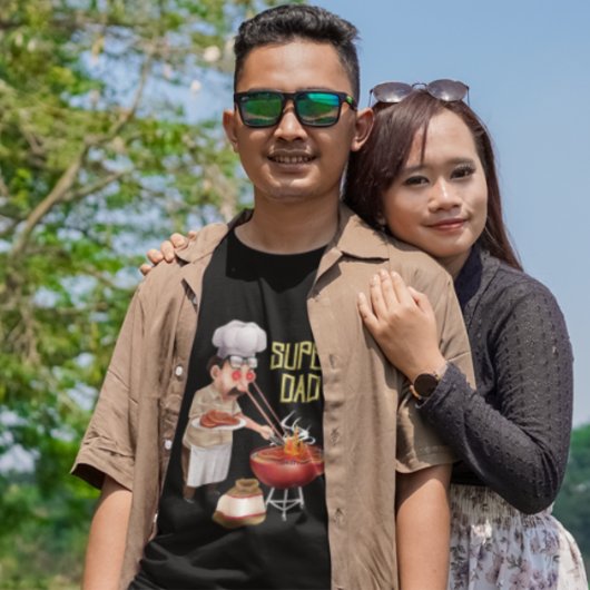 すごいパパクックアウトイラストレーション |父おもしろいの日 Tシャツ