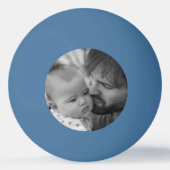 すごいパパグラフィックと自分の写真 卓球ボール (裏面)