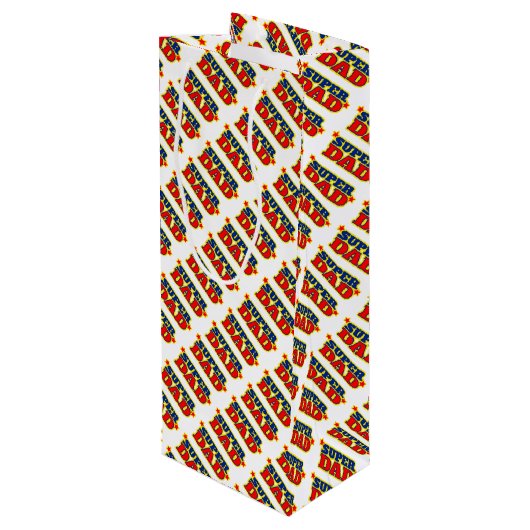 すごいパパグラフパターン（の模様が）あるギフトボトルバッグ ワインギフトバッグ (裏面アングル)