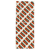 すごいパパグラフパターン（の模様が）あるギフトボトルバッグ ワインギフトバッグ (正面)