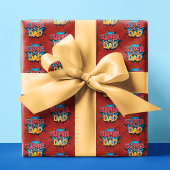 すごいパパ口ひげモダングランジ ラッピングペーパー