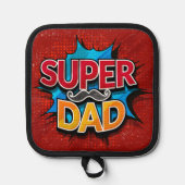 すごいパパ口ひげモダングランジ 鍋敷き (正面)