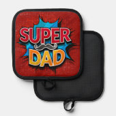 すごいパパ口ひげモダングランジ 鍋敷き (正面/裏面)