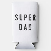 すごいパパ黒文字白 スリム缶クーラー (正面)