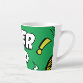 "すごいパパ"カラフル漫画ブックアーポップ・アートのトラテマググ カフェラテマグ (右)