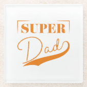 すごいパパ ガラスコースター (正面)