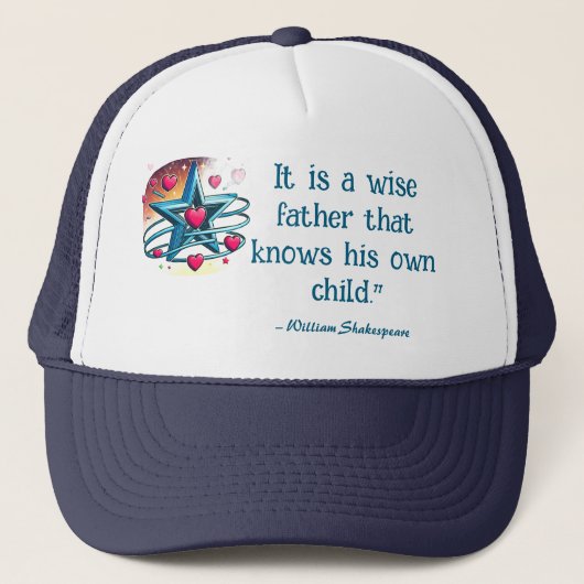 すごいパパ – スター&ハートトラッカーハット キャップ (正面)