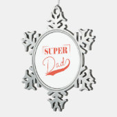 すごいパパ スノーフレークピューターオーナメント (右)