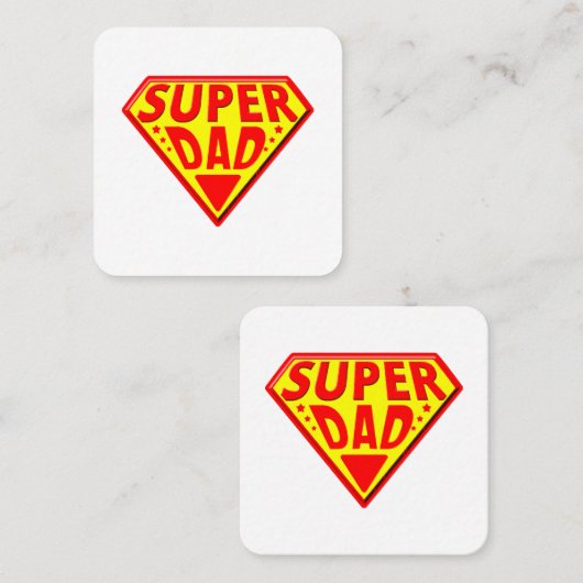 すごいパパ – ハッピーファーザーズ・デイ スクエア名刺 (正面/裏面)