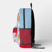 すごいヒーロ飛んでいるケードサンドおもしろい プリントバックパック (右)