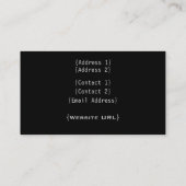 すごいビジグランジネス・カード（グレー） 名刺 (裏面)