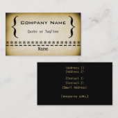 すごいビジグランジネス・カード、金ゴールド 名刺 (正面/裏面)