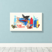 すごいペット巡視都市 キャンバスプリント (インサイチュ (ウッドフロア))