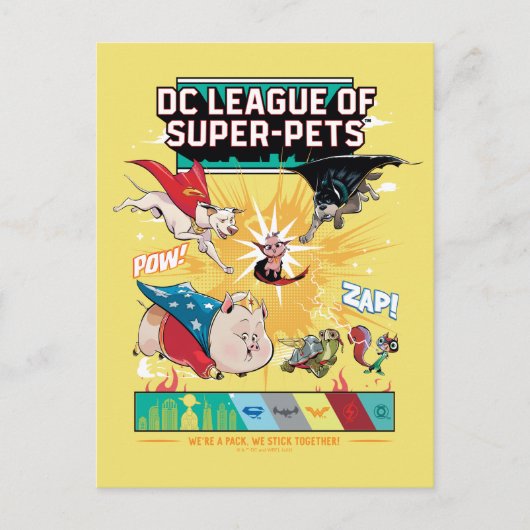 すごいペット:我々はパックだ、我々は一緒に固執する! ポストカード (正面)