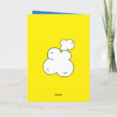 すごいポップ・アートの!おもしろい、ポップコーンプン、黄ポップ・アートの色 | ブランク シーズンカード (裏面)