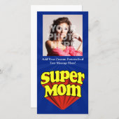 すごいママレッド/イエロー/ブルースーパーヒーロー母の日 (正面/裏面)
