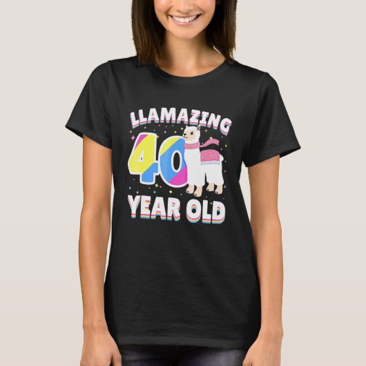 すごいラマのTシャツ 40歳の誕生日 40歳のラマ Tシャツ (正面)
