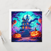 すごい不気味幽霊のよく出るハウス カード (正面/裏面インサイチュ)