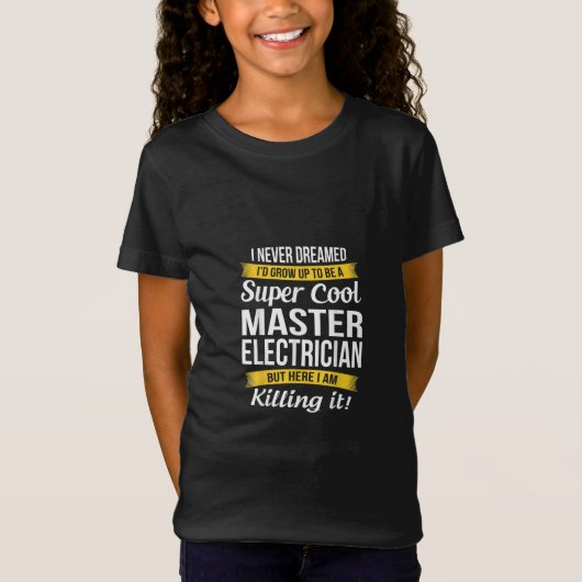すごい主カッコいい電気工ギフおもしろいト Tシャツ (正面)