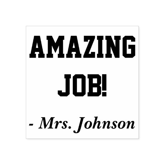 「すごい仕事!」 確認用ゴム印 ラバースタンプ (インプリント)