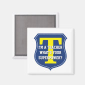 すごい先生磁石 |あなたの超大国は？ マグネット (正面/裏面)