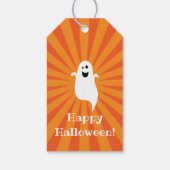 すごい可愛いおもしろい幽霊ブキッズハローウィンパーティ ギフトタグ (裏面)