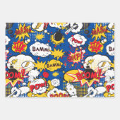 すごい可愛い漫画柄 ラッピングペーパーシート (正面3)