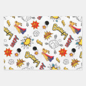 すごい可愛い漫画柄 ラッピングペーパーシート (正面2)