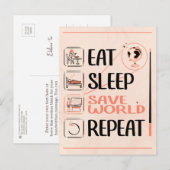 すごい地理の先生が世界を救う感謝の贈り物 ポストカード (正面/裏面)