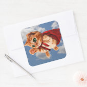 すごい子猫 スクエアシール (封筒)