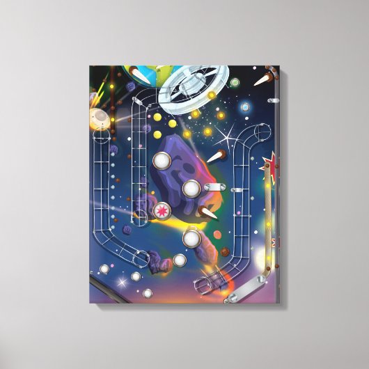 すごい宇宙弾球機 キャンバスプリント (正面)